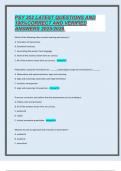 PSY 352 LATEST QUESTIONS AND 100&percnt;CORRECT AND VERIFIED ANSWERS 2025&sol;2026&period;