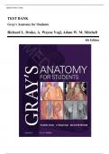 Test Bank For Gray's Anatomy for Students&colon; With Student Consult Online Access 4th Edition by Richard L&period; Drake PhD &comma; A&period; Wayne Vogl PhD&vert;&vert;ISBN&colon;9780323393041