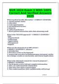 NUR 1024 Exam 3 With 100&percnt; Correct And Verified Answers 2025