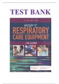 Test Bank For Mosby's Respiratory Care Equipment 11th Edition By J&period; Cairo&vert;&vert;ISBN NO&colon;10&comma;0323712215&vert;&vert;ISBN NO&colon;13&comma;978-0323712217&vert;&vert;Chapter 1-15 Fully Covered&comma;Complete Guide A&plus;&vert;&vert;Newest Version 2025&period;