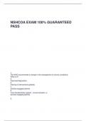 NSHCOA EXAM 100- GUARANTEED PASS