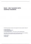 NSHC - Self quizzes with verified answers