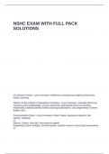 NSHC EXAM WITH FULL PACK SOLUTIONS