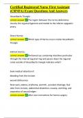 Certified Registered Nurse First Assistant &lpar;CRNFA&rpar; Exam Questions And Answers&period;docx