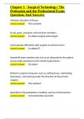 Chapter 1 - Surgical Technology The Profession and the Professional Exam Questions And Answers&period;docx