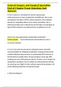 General Surgery and Surgical Specialties End of Chapter Exam Questions And Answers&period;docx