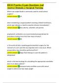 HESI Practice Exam Questions And Answer Domain 2 Surgical Nursing&period;docx