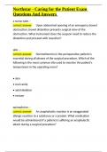 Northstar - Caring for the Patient Exam Questions And Answers&period;docx