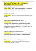 Peripheral Vascular- Alex study guide Exam Questions And Answers&period;docx