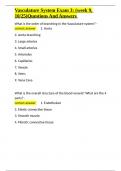 Vasculature System Exam 3 &lpar;week 9&comma; 10 25&rpar;Questions And Answers&period;docx