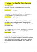 Peripheral Vascular &lpar;PV&rpar; Exam Questions And Answers&period;docx