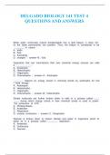 DELGADO BIOLOGY 141 TEST 4 QUESTIONS AND ANSWERS