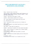 DELGADO BIOLOGY 141 EXAM 1 QUESTIONS AND ANSWERS