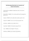 Elite Bartending School Drink List 1 questions and answers with solutions