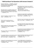 TAM Card Exam Test Questions with Answers Graded A