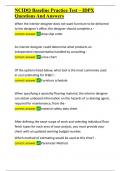 NCIDQ Baseline Practice Test &ndash; IDPX Questions And Answers&period;docx