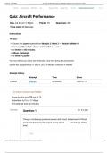 AVIA  305&sol; AVIA305 &rpar; Quiz&lowbar; Aircraft Performance&lowbar; Airplane Aerodynamics &lpar;D02&rpar; &vert; Questions and Answers &vert; 75 out of 75 &vert; Latest Update &vert; 100&percnt; Correct Elaborations - Liberty