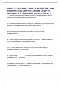 Drivers ED Final &lpar;MVA&rpar; EXAM 2025 COMPLETE EXAM QUESTIONS AND VERIFIED ANSWERS &vert;RECENTLY TESTING REAL EXAM QUESTIONS&vert; 100&percnt; SOLVED&excl;&excl;