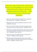 ANATOMY AND PHYSIOLOGY I WGU D312 OBJECTIVE ASSESSMENT ACTUAL EXAM QUESTIONS AND CORRECT DETAILED ANSWERS WITH RATIONALES &vert;&vert; 100&percnt; GUARANTEED PASS <BRAND NEW VERSION>