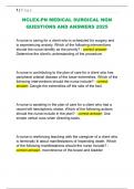 NCLEX-PN MEDICAL SURGICAL NGN  QUESTIONS AND ANSWERS 2025