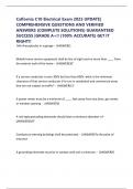 Calfornia C10 Electrical Exam 2025 UPDATE&vert; COMPREHENSIVE QUESTIONS AND VERIFIED ANSWERS &lpar;COMPLETE SOLUTIONS&rpar; GUARANTEED SUCCESS &vert;GRADE A&plus;&excl;&excl; &lpar;100&percnt; ACCURATE&rpar; GET IT RIGHT&excl;&excl;
