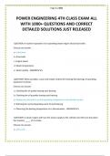 POWER ENGINEERING 4TH CLASS EXAM ALL WITH 1000&plus; QUESTIONS AND CORRECT DETAILED SOLUTIONS JUST RELEASED 