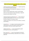 NUR 432 Nursing Research Questions with accurate answers&period;