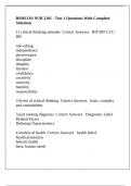 BSMCON NUR 2101 - Test 1 Questions With Complete Solutions