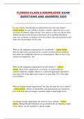 FLORIDA CLASS E KNOWLEDGE EXAM  QUESTIONS AND ANSWERS 2025