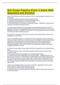  SLP Praxis Practice Exam &lpar;Form 1&rpar; &vert; 2025 &ndash; Questions and Answers with Explanations