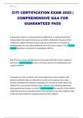 CITI CERTIFICATION EXAM 2025 &vert; COMPREHENSIVE Q&A FOR GUARANTEED PASS