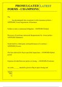 PROMULGATED FORMS - CHAMPIONS QUESTIONS AND ANSWERS 2025