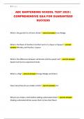 ABC BARTENDING SCHOOL TEST 2025 &vert; COMPREHENSIVE Q&A FOR GUARANTEED SUCCESS