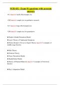 NUR 432 &ndash; Exam 1 Study Guide&colon; Evidence-Based Practice&comma; Research Theories & Sampling Methods &ndash; Complete Q&A