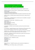 UTA FOUNDATIONS EXAM QUESTIONS AND ANSWERS