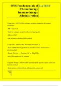 ONS Fundamentals of Chemotherapy Immunotherapy Administration QUESTIONS AND ANSWERS 2025