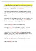 Cogito Fundamentals questions with accurate answers&period;