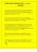 NFHS SOCCER RULES EXAM QUESTIONS AND ANSWERS 2025