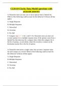CLR110 Clarity Data Model questions with accurate answers
