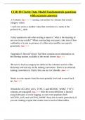 CLR110 Clarity Data Model Fundamentals questions with accurate answers&period;