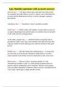 Epic Modules questions with accurate answers