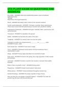 UTA PLANT EXAM &num;2 QUESTIONS AND ANSWERS
