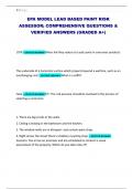 EPA MODEL LEAD BASED PAINT RISK ASSESSOR&semi; COMPREHENSIVE QUESTIONS & VERIFIED ANSWERS &lpar;GRADED A&plus;&rpar;