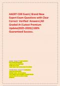 AAERT CDR Exam&vert; Brand New Expert Exam Questions with Clear Correct  Verified  Answers&vert;All Graded A&plus;&vert;Latest Premium Update&lpar;2025-2026&rpar;&vert;100&percnt; Guaranteed Success&period;