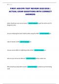 FIRST AID&sol;CPR TEST REVIEW 2025&sol;2026 &vert; ACTUAL EXAM QUESTIONS WITH CORRECT ANSWERS