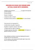 DRIVERS ED EXAM 2025 BRAND NEW  ACTUAL EXAM WITH ANSWERS&period; 