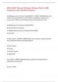WGU D487 Secure Software Design Exam 1286 Questions with Verified Answers&comma;100&percnt;CORRECT