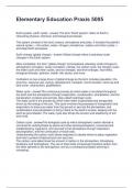 Elementary Education Praxis 5005 Questions and Answers 100&percnt; Correct