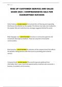 RISE UP CUSTOMER SERVICE AND SALES EXAM 2025 &vert; COMPREHENSIVE Q&A FOR GUARANTEED SUCCESS