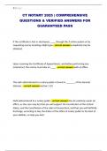 CT NOTARY 2025 &vert; COMPREHENSIVE QUESTIONS & VERIFIED ANSWERS FOR GUARANTEED PASS